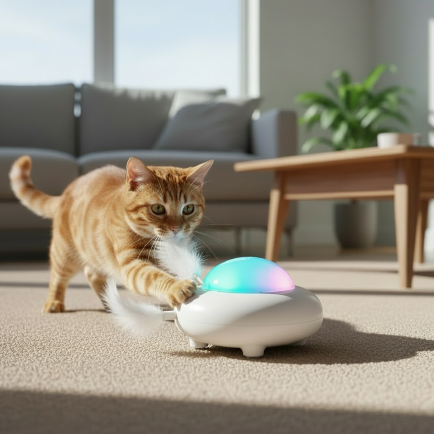 Catvera Paw Activated Feather Toy