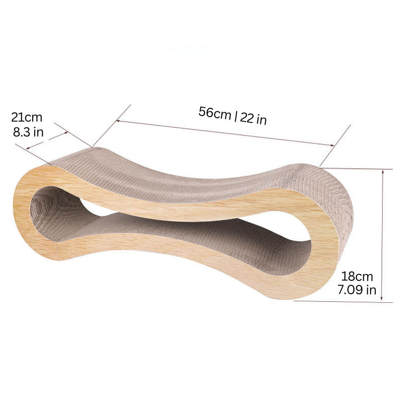 Catvera Curved Wood Cat Scratcher Lounge