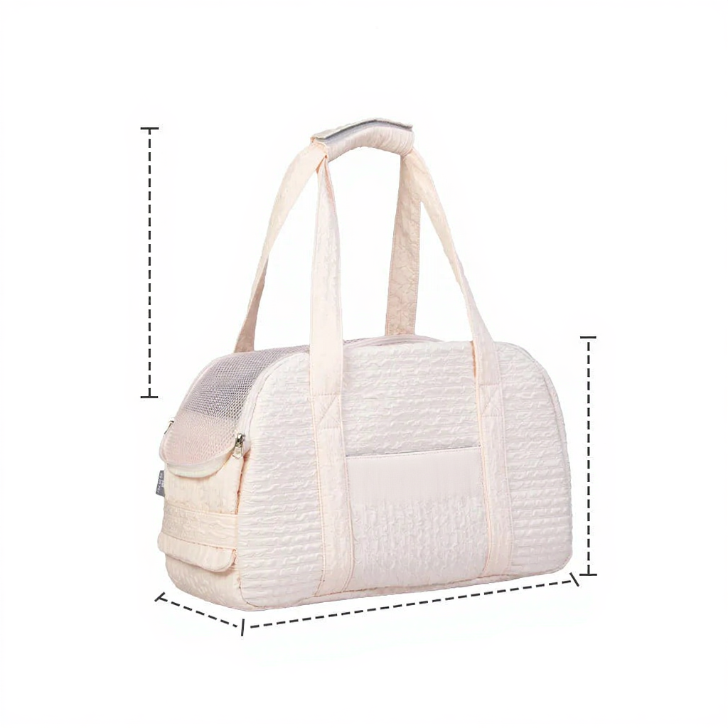 Breathable Mesh Cat Carrier Backpack - Image 8|||PROMPT|||Cleaned image. Original analysis: Found one brand name/logo on the product - appears to be a small branded tag or label on the side of the bag near the mesh pocket area
