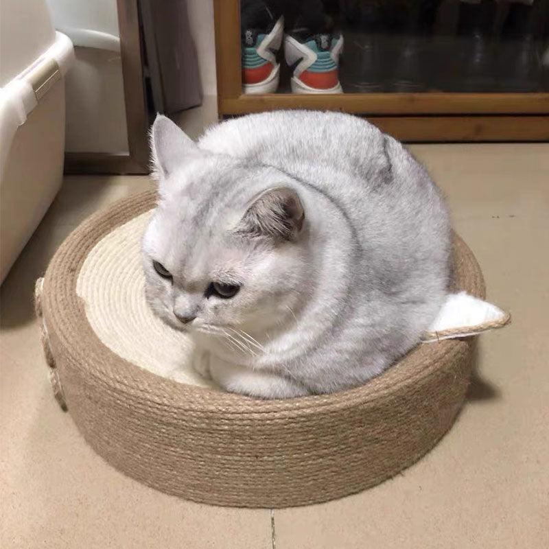 Catvera Round Cat Scratching Bed - Image 17|||PROMPT|||Original clean product image