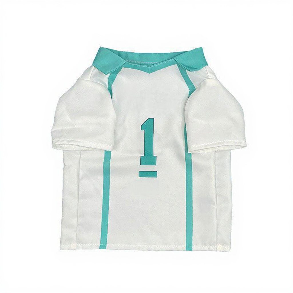 Catvera Shoyo Hinata Volleyball Cosplay Costume - Image 18|||PROMPT|||Cleaned image. Original analysis: Found 1 brand logo (Mizuno) on the chest area and the number jersey marking