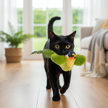 Catvera Hanging Bird Feather Toy