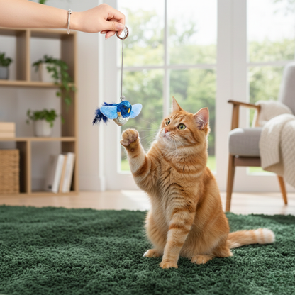 Catvera Hanging Bird Feather Toy