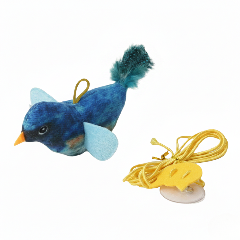 Catvera Hanging Bird Feather Toy