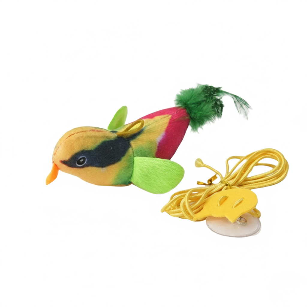 Catvera Hanging Bird Feather Toy