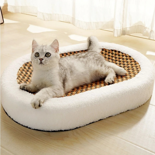 Catvera Plush Scratch Lounge Bed