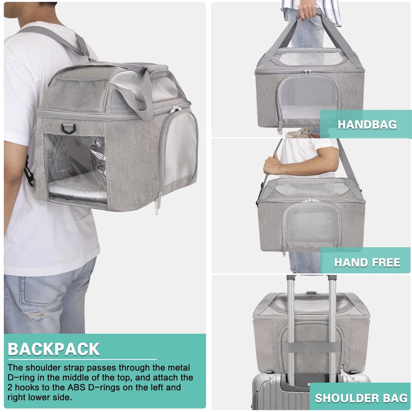 Airline Approved Breathable Pet Travel Backpack - Image 3|||PROMPT|||Original clean product image
