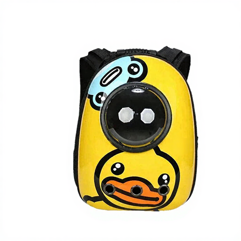 Astronaut Bubble Window Pet Travel Backpack - Image 12|||PROMPT|||Cleaned image. Original analysis: Found 1 brand name printed directly on the product backpack