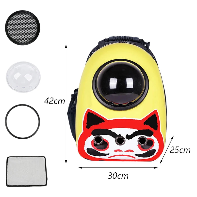Astronaut Bubble Window Pet Travel Backpack - Image 13|||PROMPT|||Original clean product image
