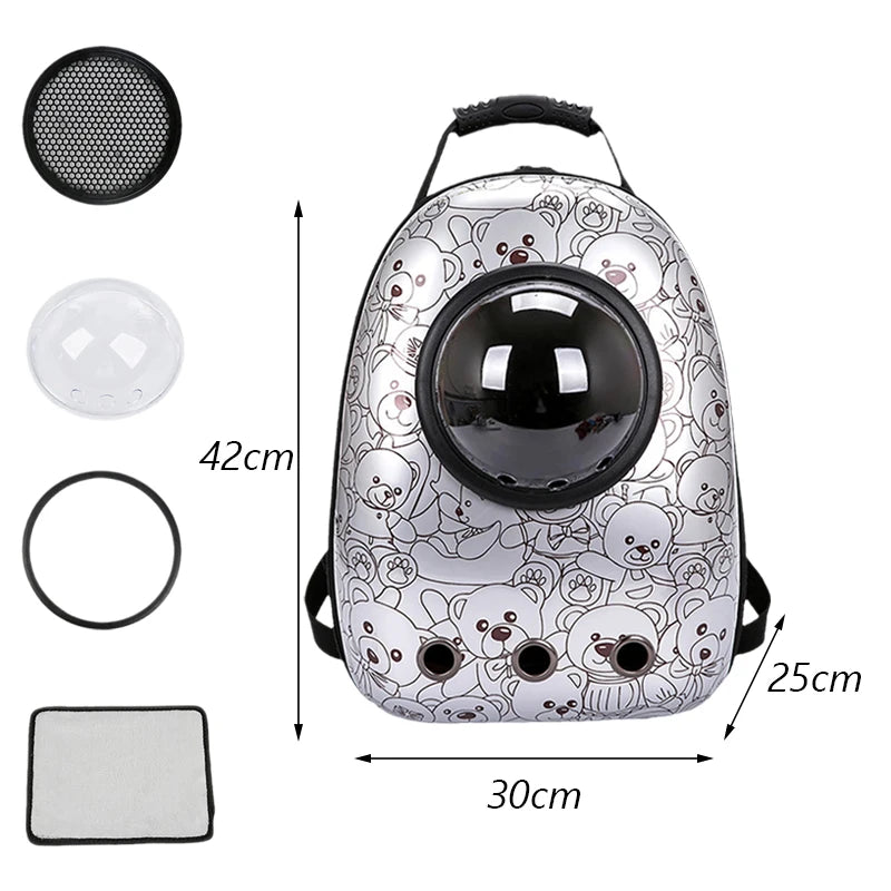 Astronaut Bubble Window Pet Travel Backpack - Image 21|||PROMPT|||Original clean product image