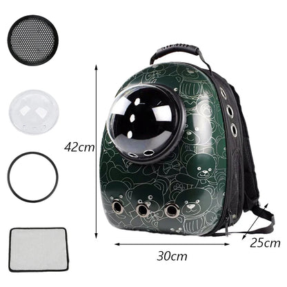 Astronaut Bubble Window Pet Travel Backpack - Image 8|||PROMPT|||Original clean product image