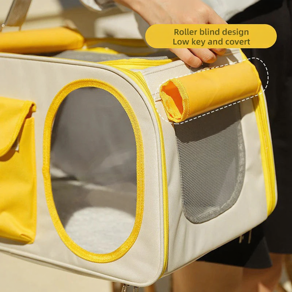 Breathable Capsule Pet Carrier Backpack - Image 3|||PROMPT|||Cleaned image. Original analysis: Found 1 watermark/text overlay at the top of the image