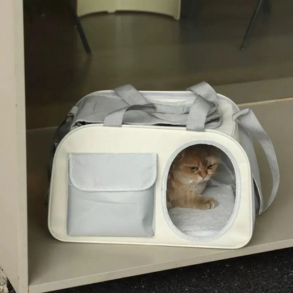 Breathable Capsule Pet Carrier Backpack - Image 6|||PROMPT|||Cleaned image. Original analysis: Found 1 brand name printed on the pet carrier bag
