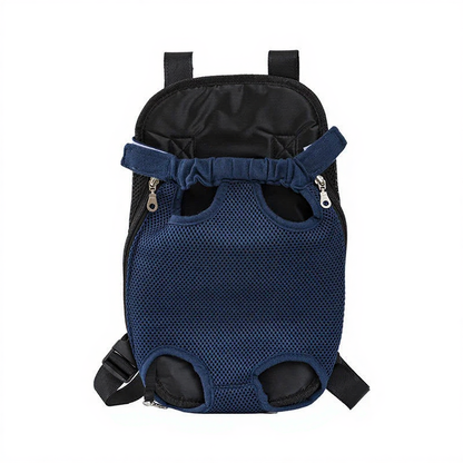 Breathable Pet Carrier Backpack with Mesh Windows - Image 17|||PROMPT|||Cleaned image. Original analysis: Found brand logos/text on the metal hardware zippers - small branded pull tabs visible on both sides of the carrier