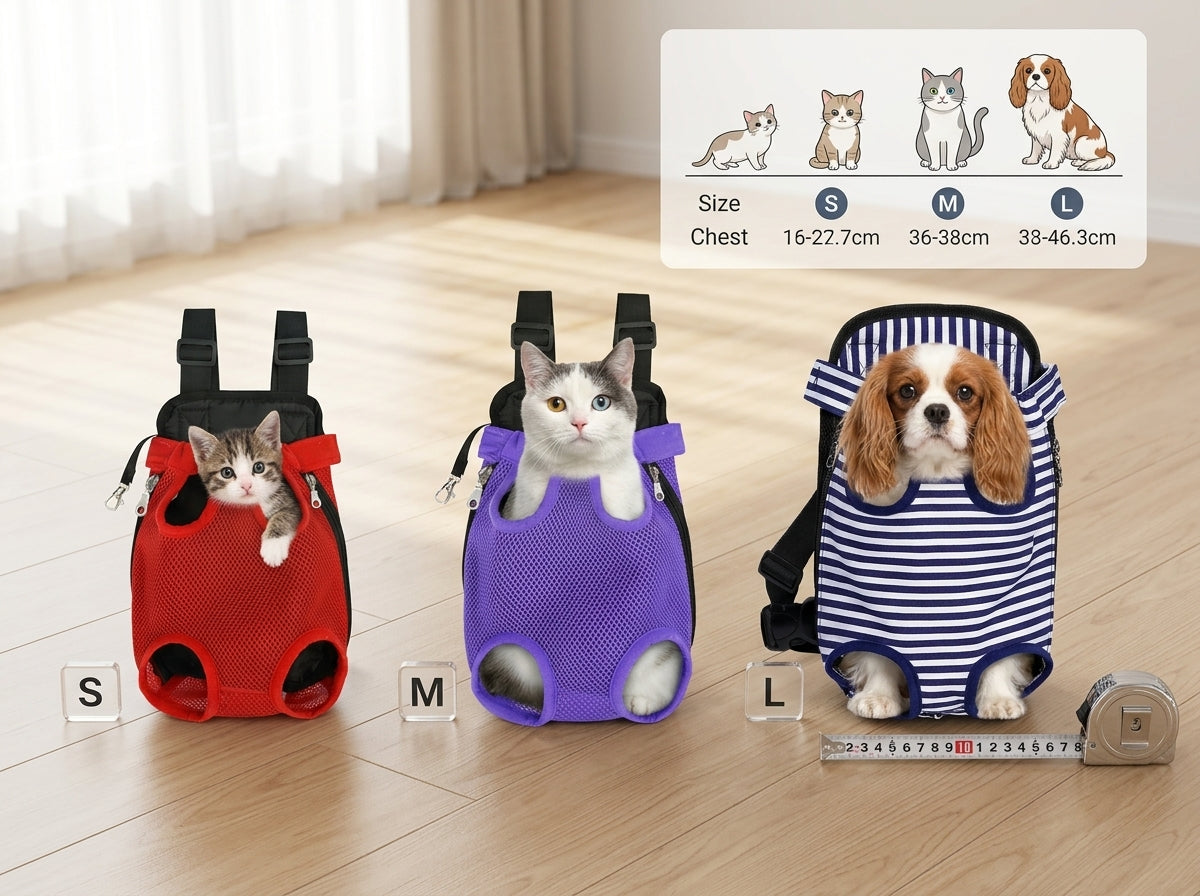 Breathable Pet Carrier Backpack with Mesh Windows - Perfect Fit That Grows With Your Pet
