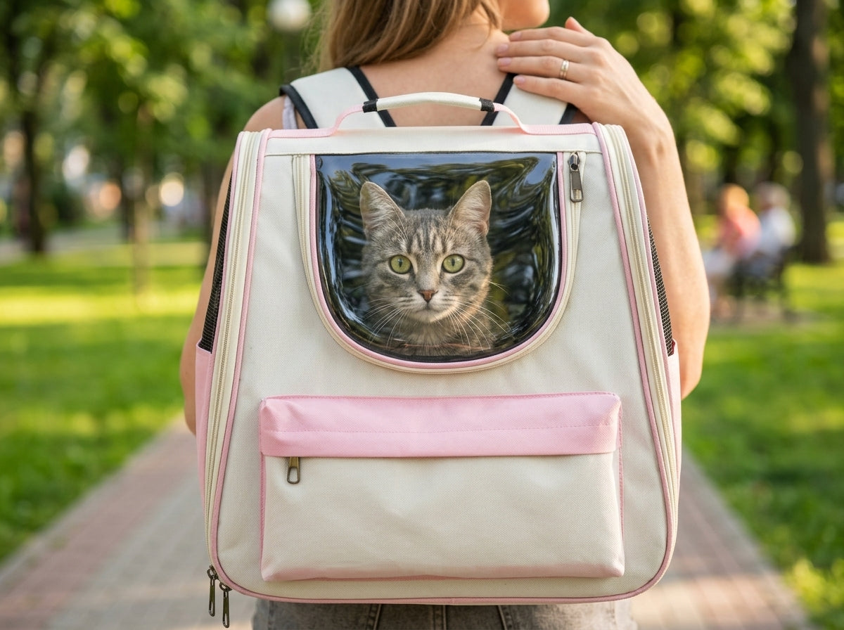 Bubble Window Pet Backpack Carrier - Adventure Views That Calm Anxious Pets