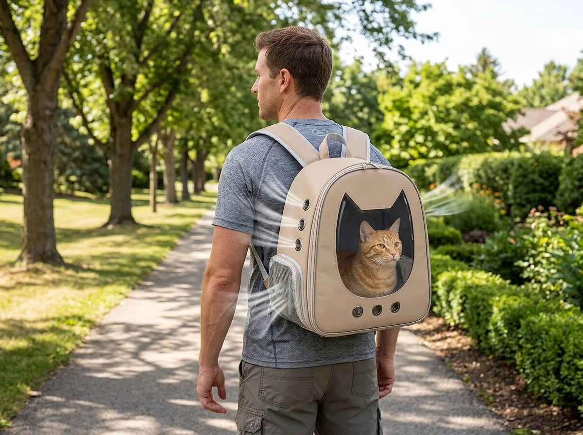 Bubble Window Pet Travel Backpack - Advanced Ventilation Prevents Overheating