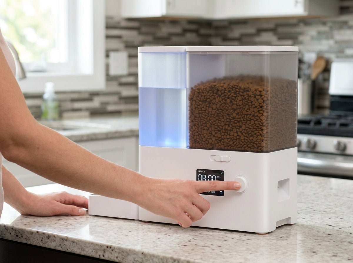 Catvera 2-in-1 Automatic Pet Feeder - Smart Feeding Technology