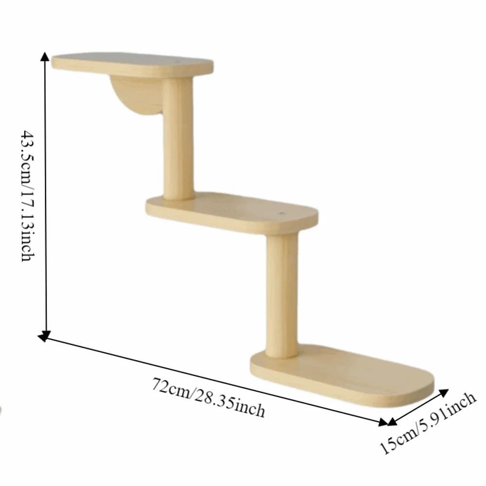 Catvera 3-Tier Wall Cat Tree - Image 6|||PROMPT|||Original clean product image