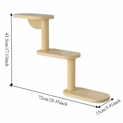 Catvera 3-Tier Wall Cat Tree - Image 6|||PROMPT|||Original clean product image