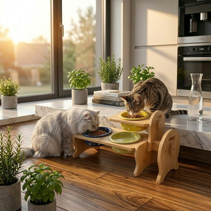 Catvera Adjustable Height Cat Feeder - Main Product Image