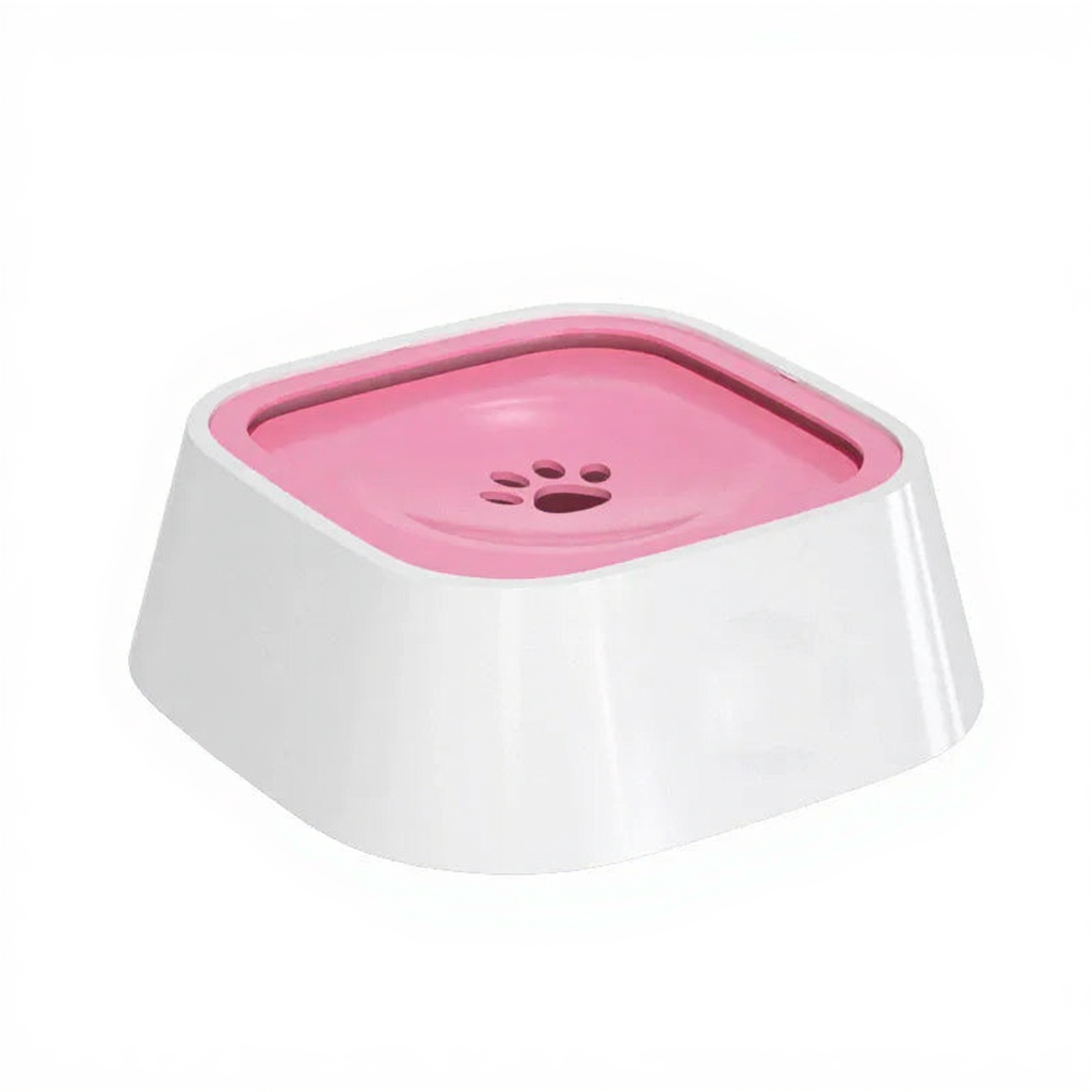 Catvera Anti-Splash Floating Water Bowl - Image 6|||PROMPT|||Cleaned image. Original analysis: found 1 brand logo embossed on the white exterior body of the pet bowl