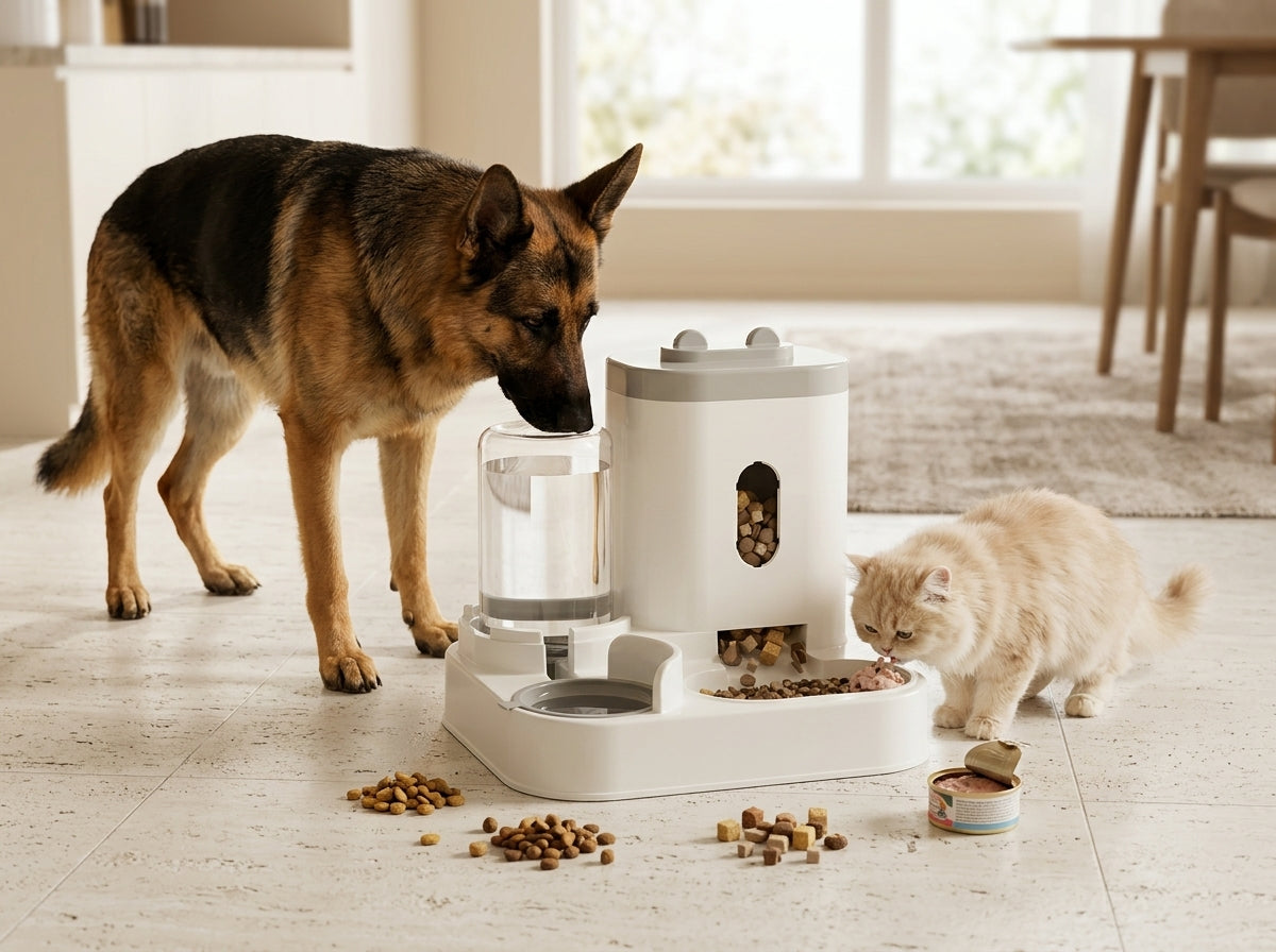 Catvera Automatic Pet Feeder Water System - Universal Food Compatibility
