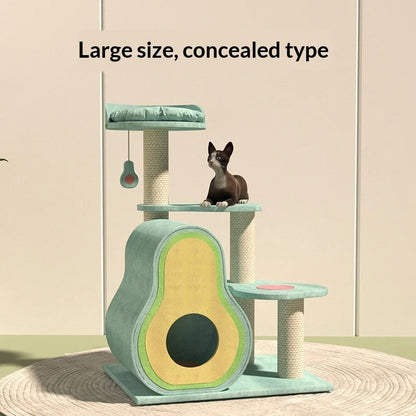 Catvera Avocado Cat Tree Tower - Image 2|||PROMPT|||Original clean product image