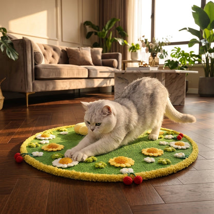 Catvera Blooming Garden Scratch Mat - Image 1|||PROMPT|||Original clean product image