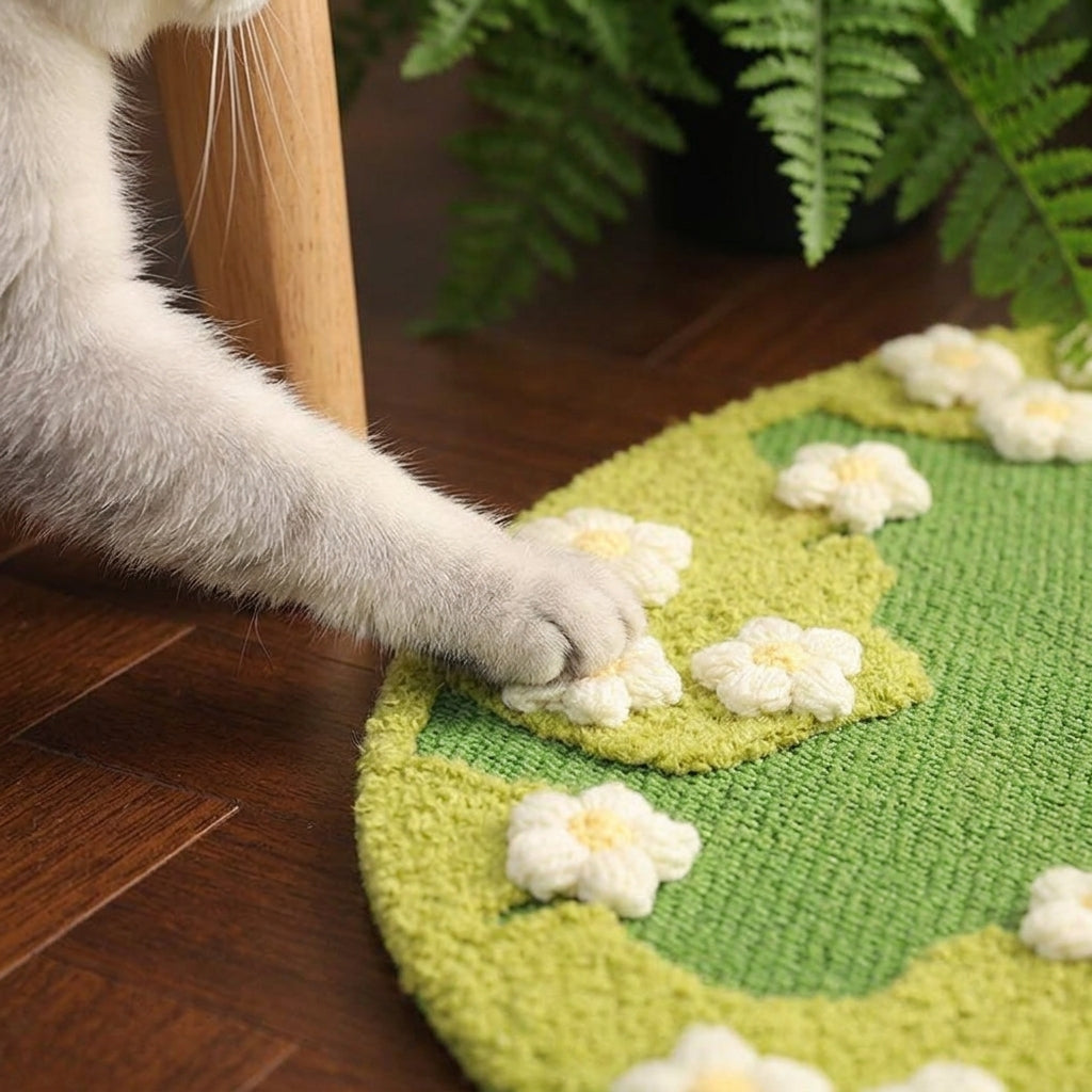 Catvera Blooming Garden Scratch Mat - Premium Natural Materials