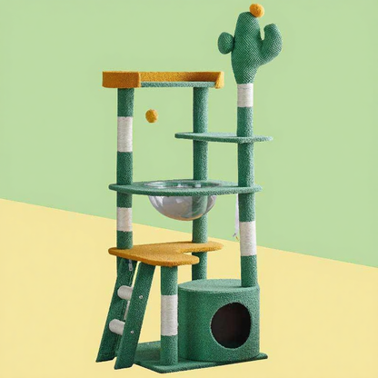 Catvera Cactus Cat Tower Tree - Image 7|||PROMPT|||Cleaned image. Original analysis: found 1 brand name text overlay at the top left
