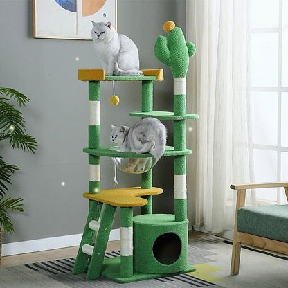 Catvera Cactus Cat Tower Tree - Image 8|||PROMPT|||Original clean product image