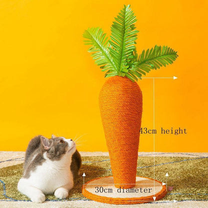 Catvera Carrot Sisal Scratching Post - Image 14|||PROMPT|||Original clean product image