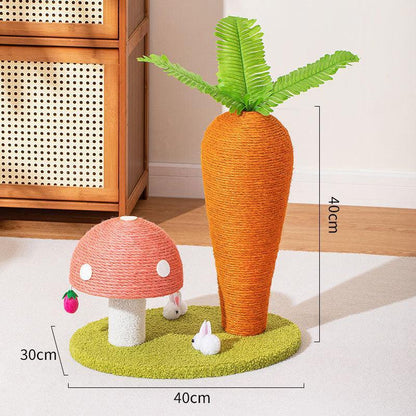 Catvera Carrot Sisal Scratching Post - Image 5|||PROMPT|||Original clean product image