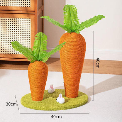 Catvera Carrot Sisal Scratching Post - Image 6|||PROMPT|||Original clean product image