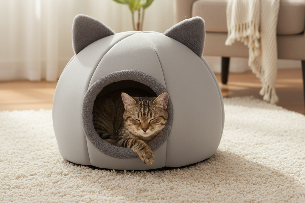 Catvera Cave Cat Bed Premium - Ultimate Privacy Sanctuary