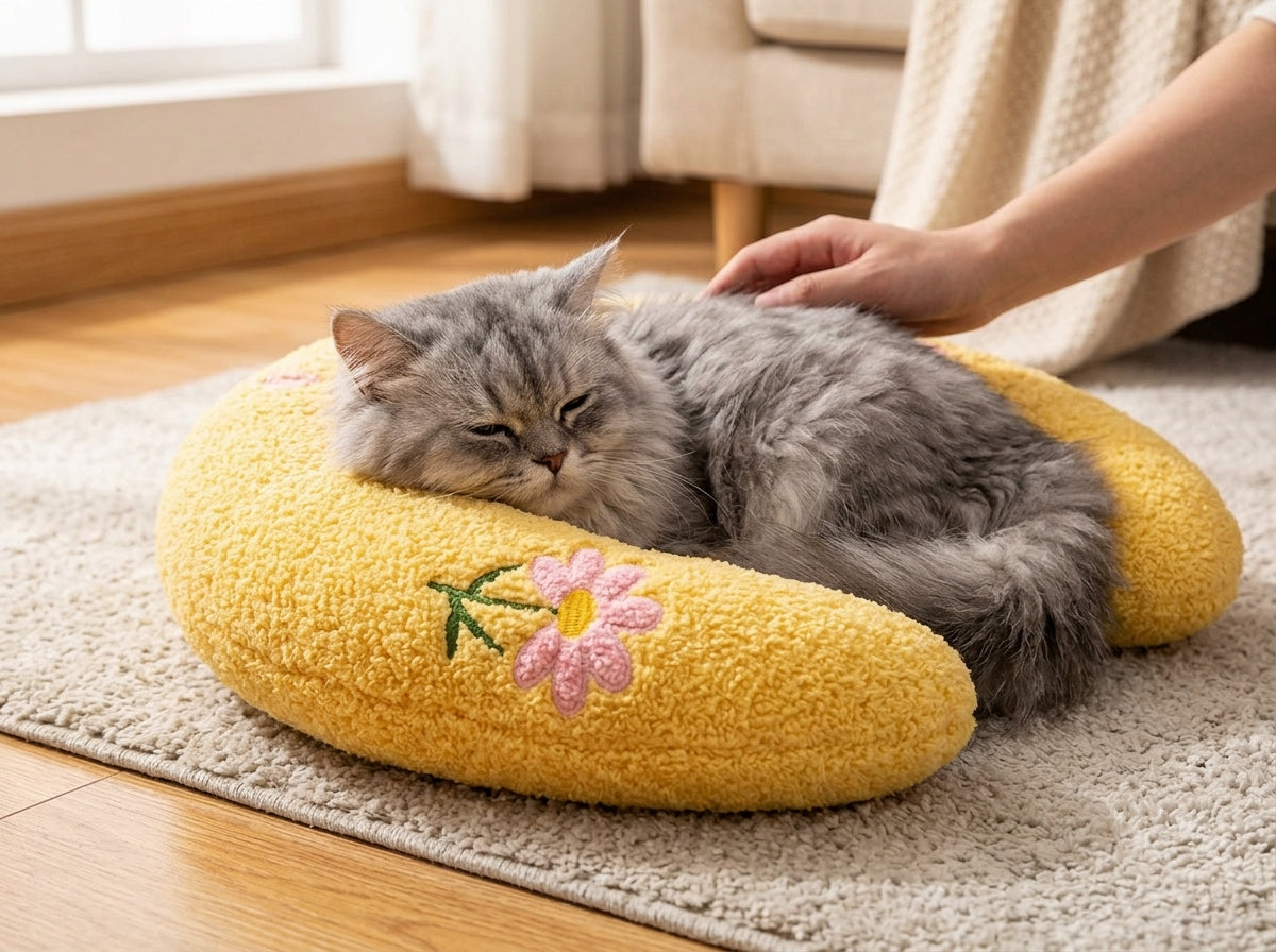 Catvera Crescent Cat Comfort Pillow - Superior Comfort Technology