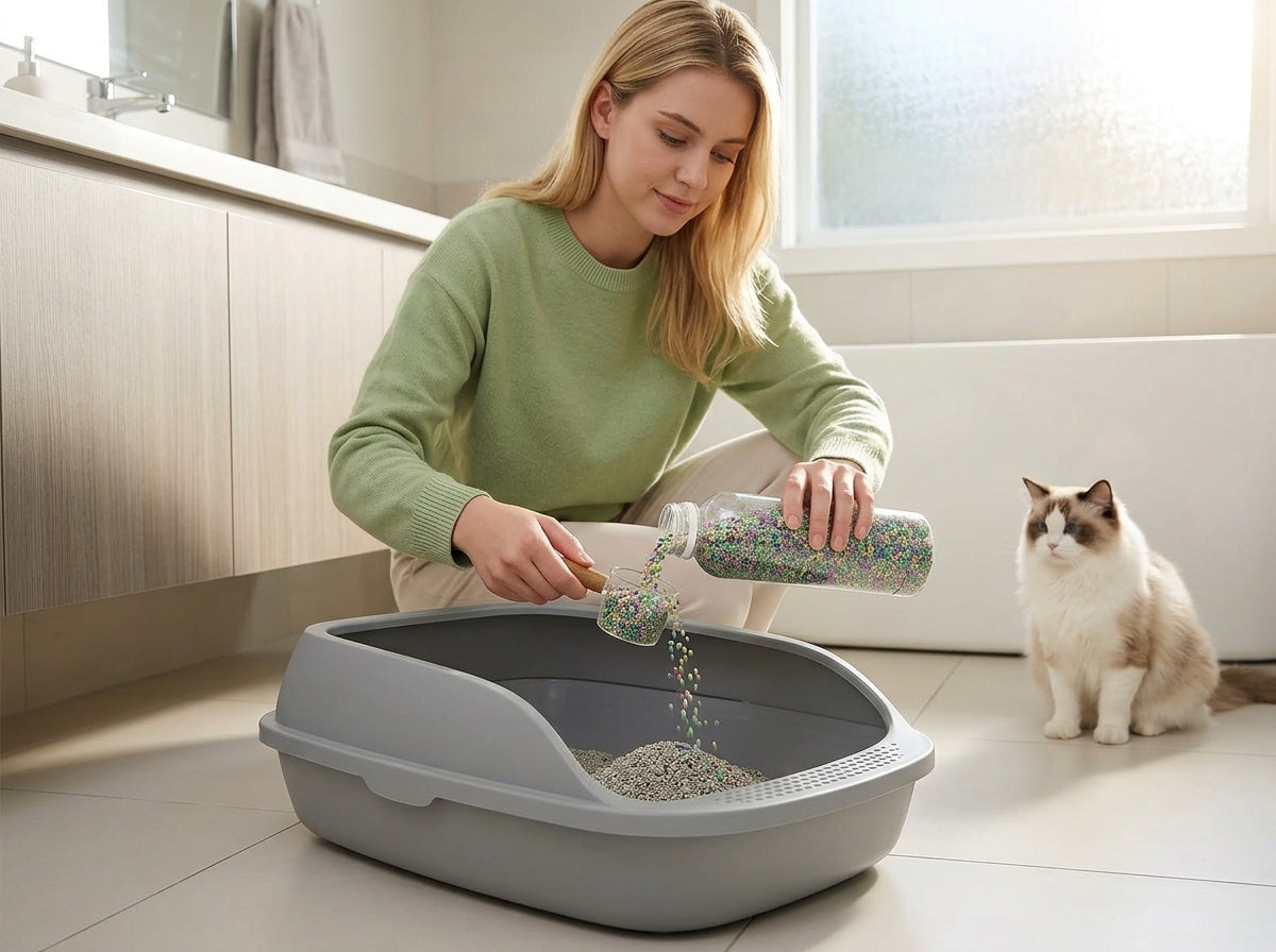 Catvera Deodorizing Litter Beads Bottle - Simple Application Process