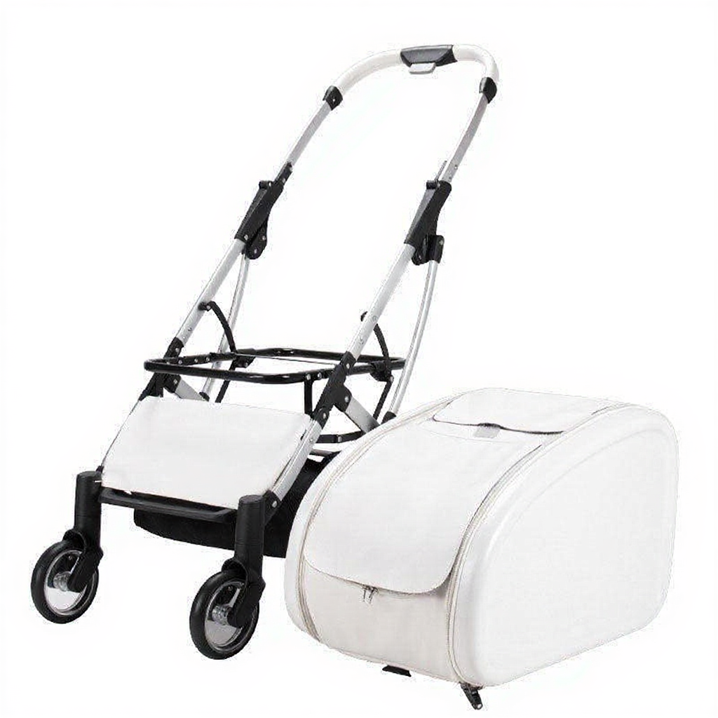 Catvera Detachable Cat Stroller Pet Carrier - Image 22|||PROMPT|||Cleaned image. Original analysis: found brand name printed on the stroller frame