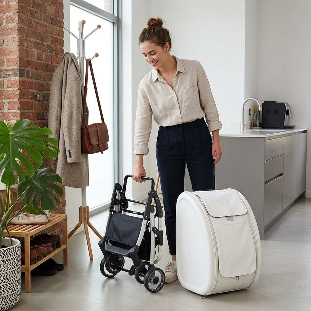 Catvera Detachable Cat Stroller Pet Carrier - Compact Storage & Portability