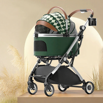 Catvera Detachable Rolling Pet Stroller - Image 5|||PROMPT|||Cleaned image. Original analysis: found 1 brand name printed directly on the stroller carrier