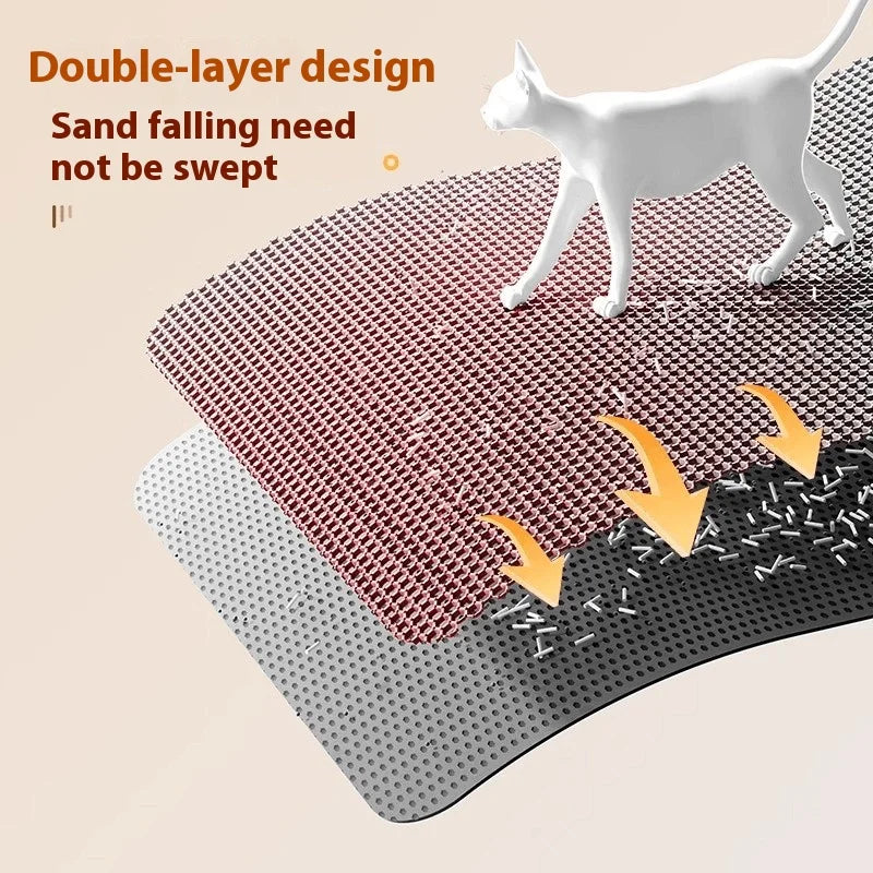 Catvera Double Layer Litter Mat - Image 2|||PROMPT|||Original clean product image