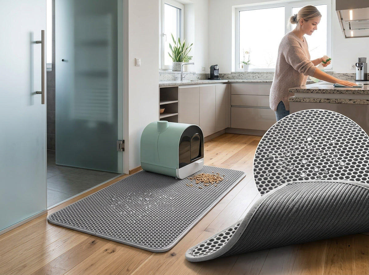 Catvera Double Layer Litter Mat - Waterproof Floor Protection