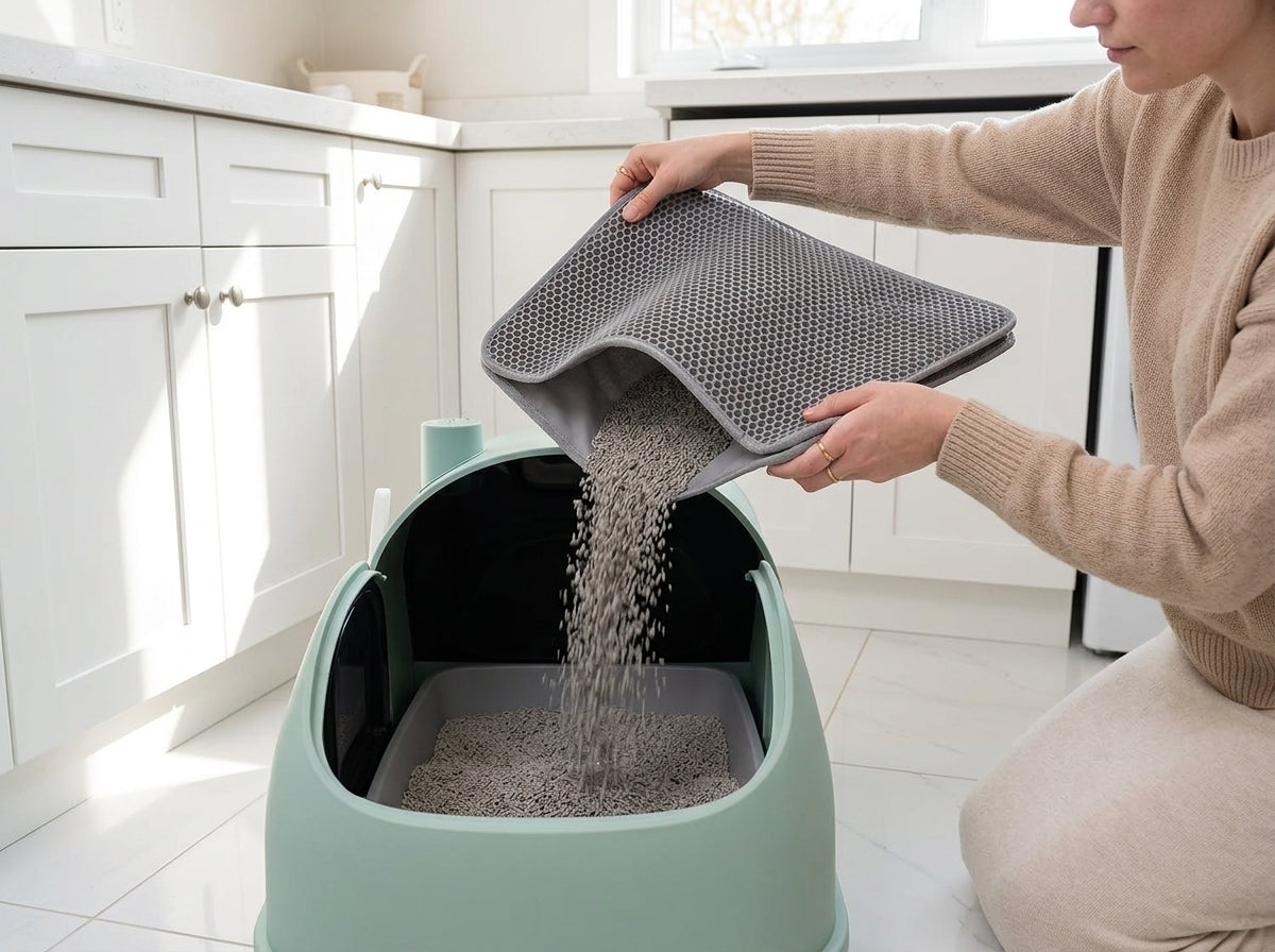 Catvera Double Layer Litter Mat - Effortless Maintenance