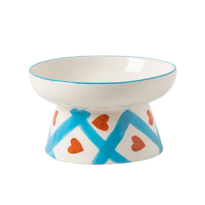 Catvera Elevated Ceramic Cat Bowl - Image 7|||PROMPT|||Original clean product image