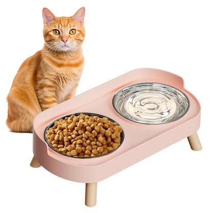 Catvera Elevated Stainless Steel Feeder - Image 2|||PROMPT|||Original clean product image
