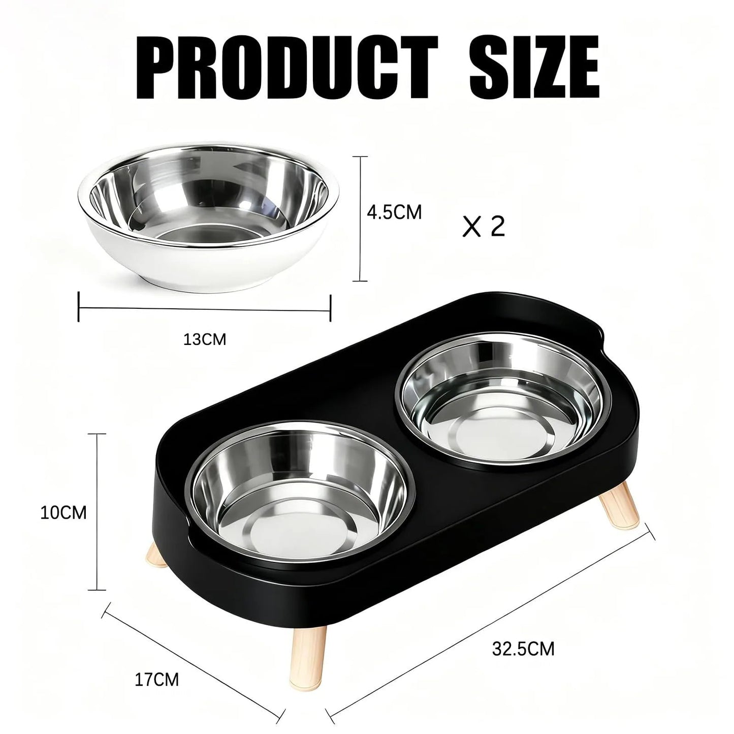 Catvera Elevated Stainless Steel Feeder - Image 7|||PROMPT|||Original clean product image