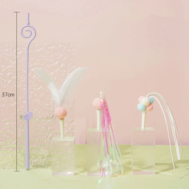 Catvera Feather Wand Interactive Toy - Image 5|||PROMPT|||Original clean product image