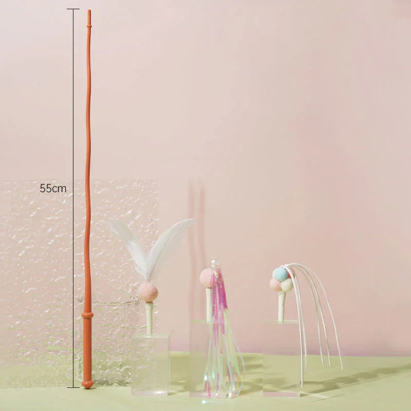 Catvera Feather Wand Interactive Toy - Image 8|||PROMPT|||Original clean product image