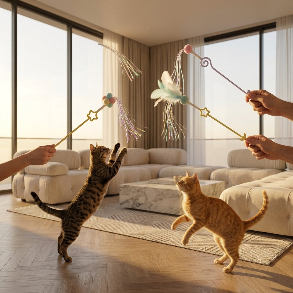 Catvera Feather Wand Interactive Toy - Main Product Image